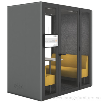 movable silence acoustic booth soundproof office meeting pod